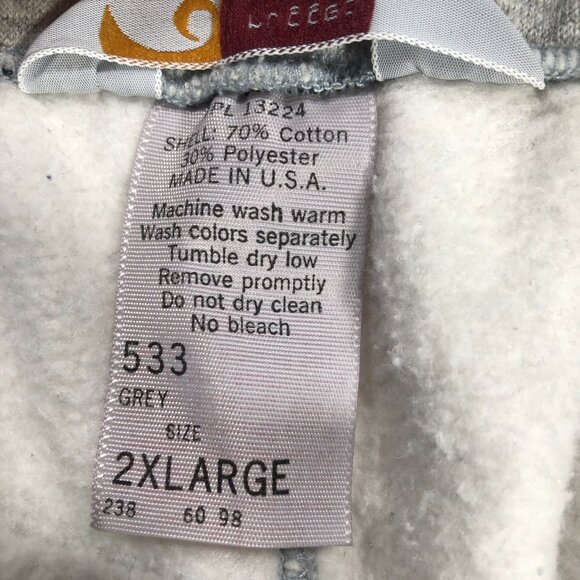 Carhartt Mens XXL Gray Drawstring Relaxed Fit Sweatpants Distressed Vintage USA - Picture 5 of 11